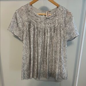 Dolan snake skin print pleated top
